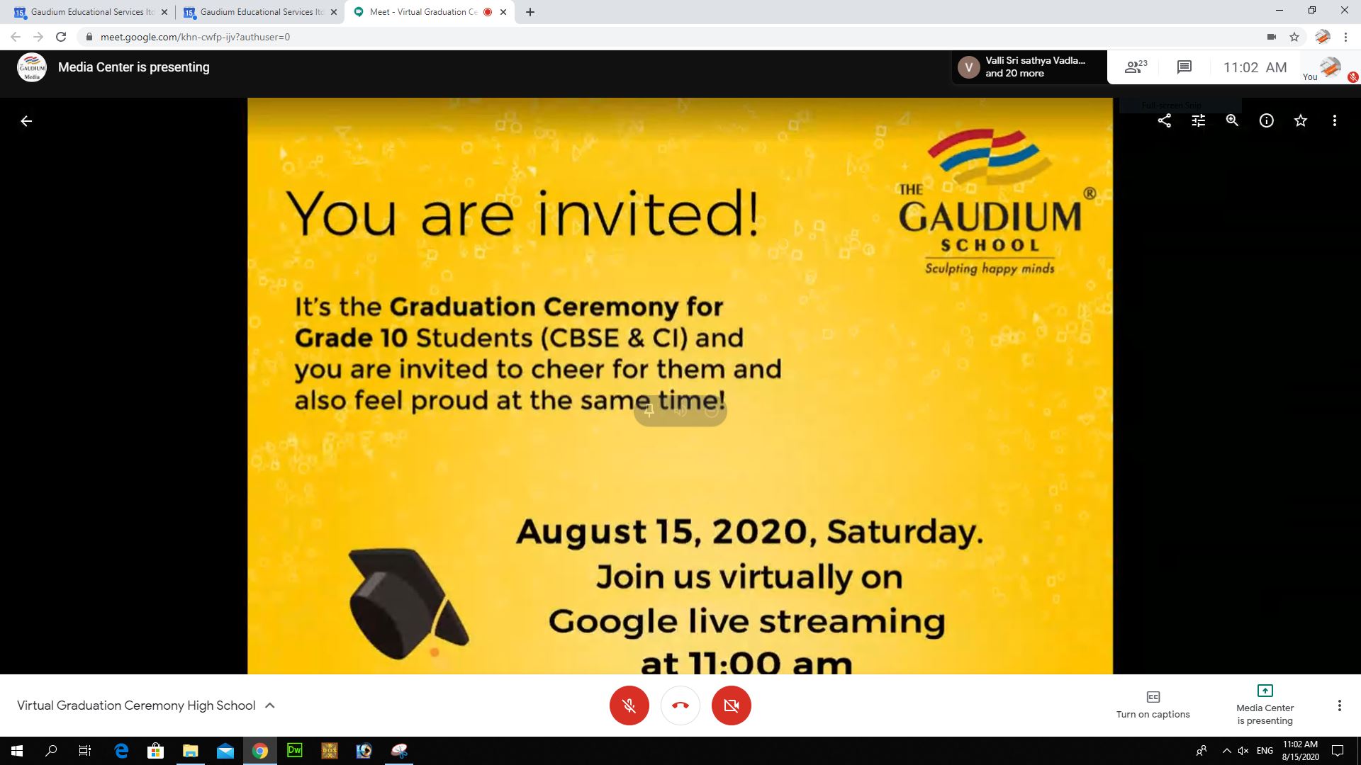 The Gaudium International School Hyderabad 10 Graduation 2020 1