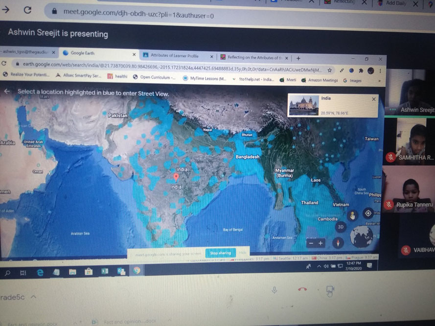 The Gaudium International School Hyderabad Map Pointing 2020 6