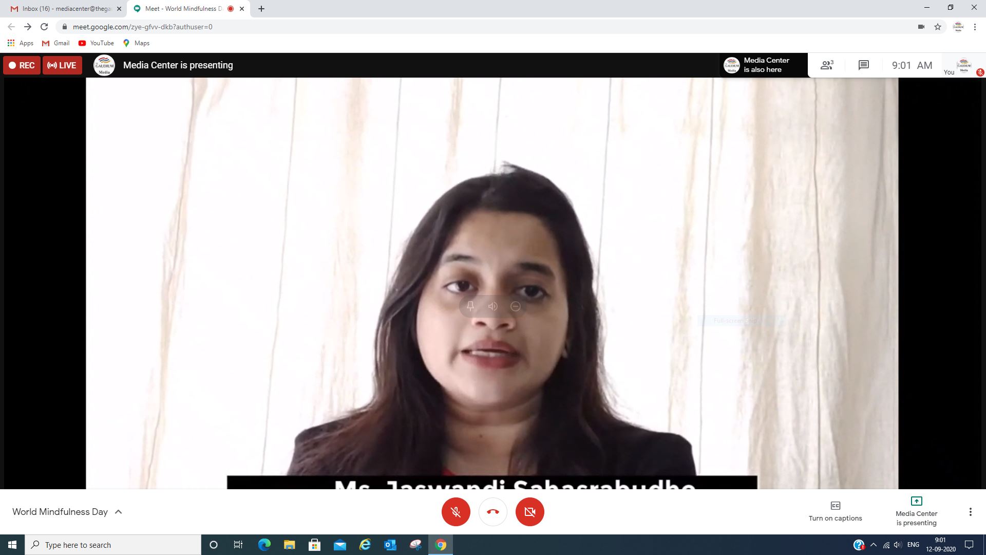 The Gaudium International School Hyderabad World Mindfulness Day 2020 09 1