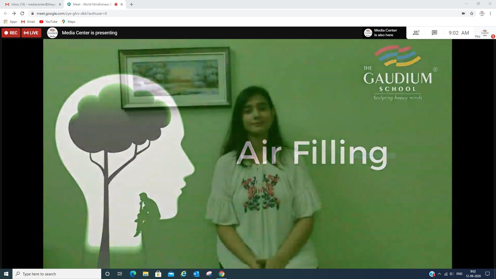 The Gaudium International School Hyderabad World Mindfulness Day 2020 09 2