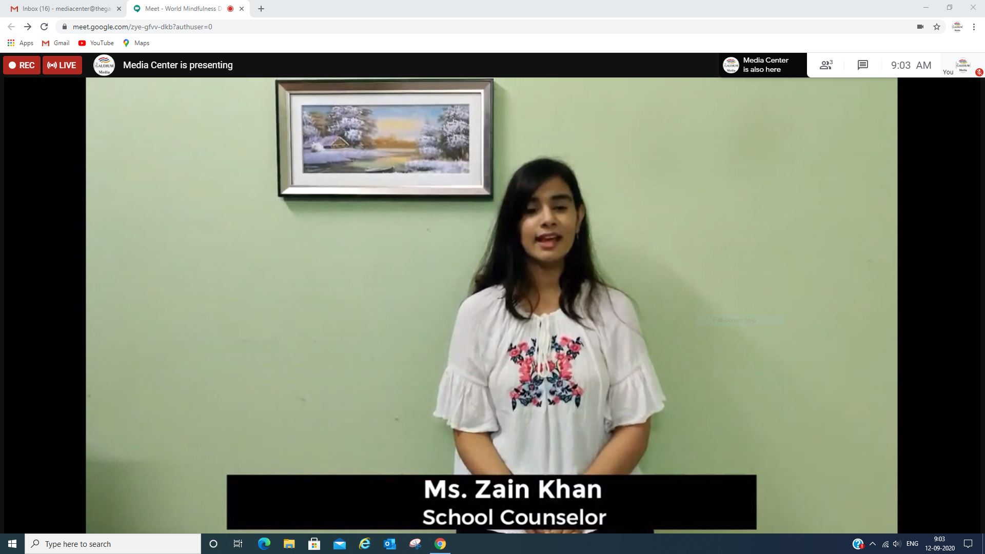 The Gaudium International School Hyderabad World Mindfulness Day 2020 09 3
