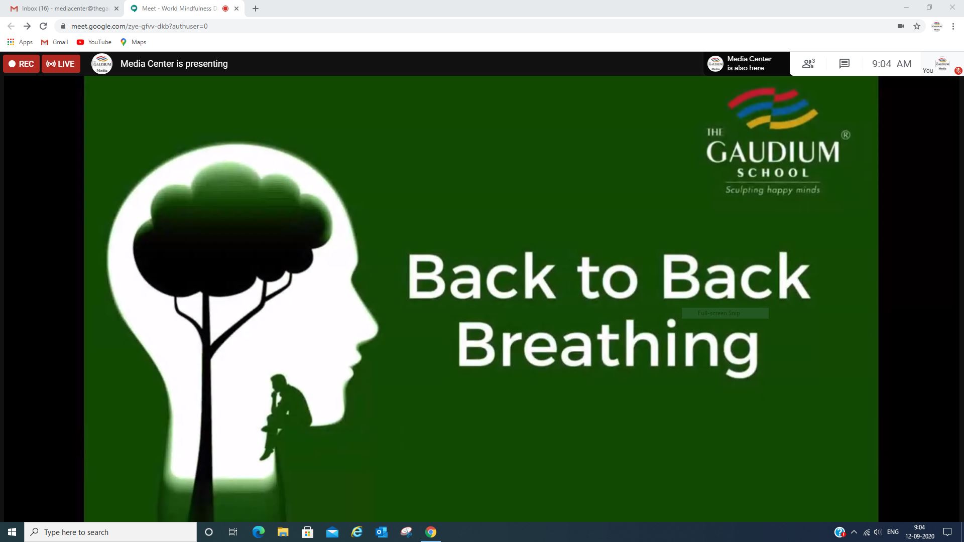 The Gaudium International School Hyderabad World Mindfulness Day 2020 09 4