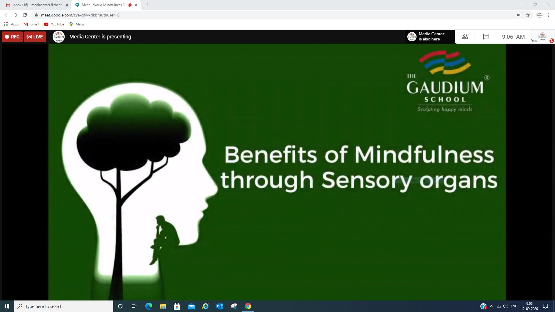 The Gaudium International School Hyderabad World Mindfulness Day 2020 09 6