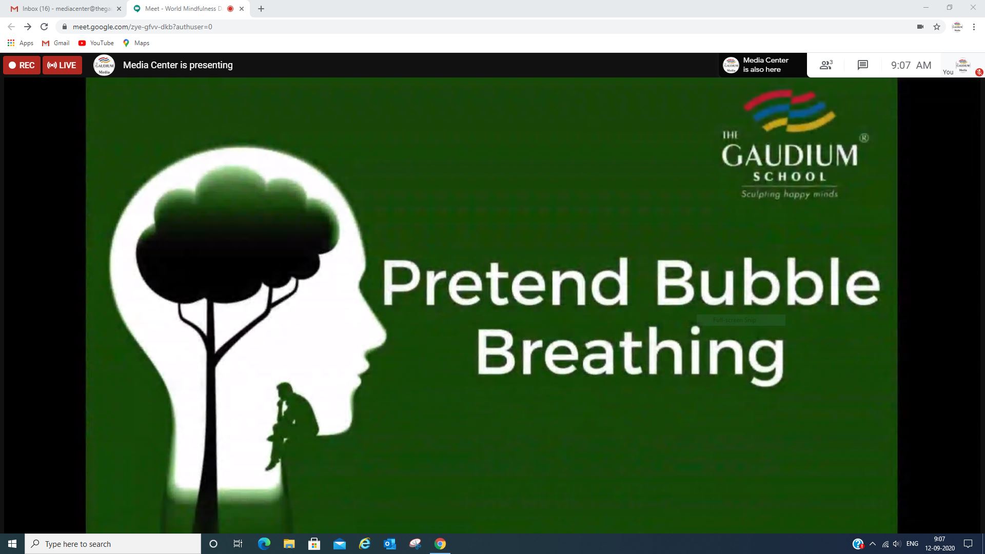 The Gaudium International School Hyderabad World Mindfulness Day 2020 09 8