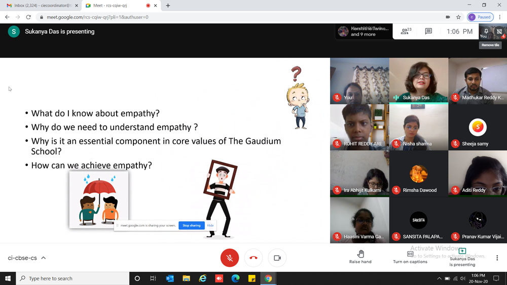The Gaudium International School Hyderabad Counselling On Empathy 2020 11 2