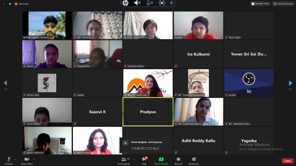 The Gaudium International School Hyderabad Japanese Workshop 2020 11 1